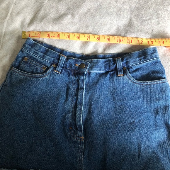 High Waisted Frayed Denim Shorts - Picture 6 of 6